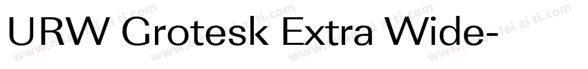 URW Grotesk Extra Wide字体转换